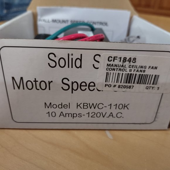 Manual Ceiling Fan Controller 10A/120V - Picture 4 of 5